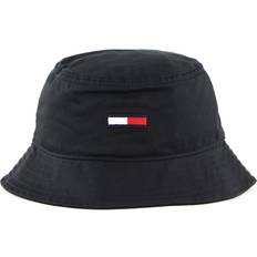 Baumwolle Hüte Tommy Hilfiger tjm flag bucket hat hut black schwarz neu Schwarz Einheitsgröße