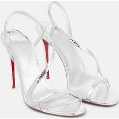 Christian Louboutin Silver - Women Shoes Christian Louboutin Rosalie metallic leather sandals silver