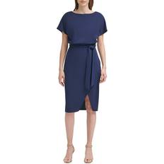 Men - Polyester Dresses Kensie Women's Dolman-Sleeve Blouson Dress Navy