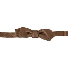 Polyester Belts Dolce & Gabbana Men Brown Gold Adjustable Neck Papillon Bow Tie