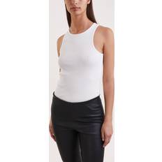 Beige - Women Tank Tops By Malene Birger 06215372 Kvinde Toppe hos Magasin Creme