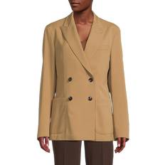 M - Unisex Blazers BOSS Women's Jaime Double Breasted Virgin Wool Blazer Beige