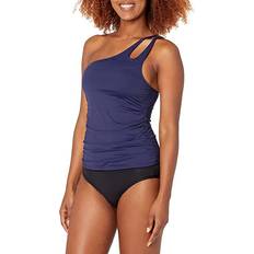 S Tankinis La Blanca Island Goddess One Shoulder Keyhole Tankini Top Indigo Women's Swimwear