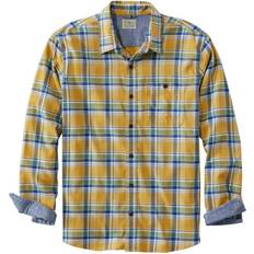 Gold - Men Shirts L.L.Bean Men's BeanFlex All-Season Flannel Shirt, Traditional Untucked Fit, Long-Sleeve Warm Gold L.L.Bean