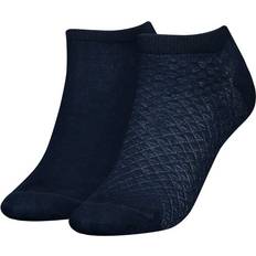 Tommy Hilfiger Dame Sokker Tommy Hilfiger Strømper 2P Women Diamond Sneaker Socks Marine 39/42 Dame