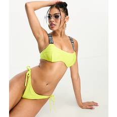 Damen - Gelb Bikinis Calvin Klein Womens KW0KW01985 Intense Power Tie Side Bikini Briefs Yellow Polyamide