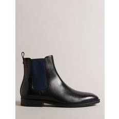 Ted Baker Boots Ted Baker Lineus Patterned Elastic Chelsea Boots, Black