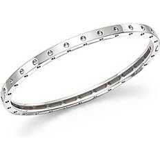 White Gold Bracelets Roberto Coin 18K White Gold Oval Bangle Bracelet White Gold White Gold