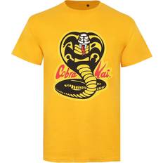 Dame - Gull T-skjorter Universal Textiles Cobra Kai Mens Logo T-Shirt Gold/Grey