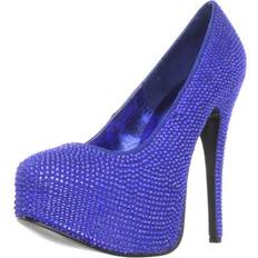 Heels & Pumps Pleaser Pleaser Women's Teeze-06R/RYBLSA-RS Platform Pump,Royal Blue Satin RS,8