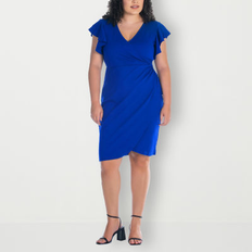 24seven Comfort Apparel Plus Ruched Dress