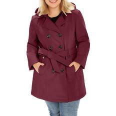 Red Coats Sebby Collection Women's Soft Shell Trench Coat with Detchable Hood