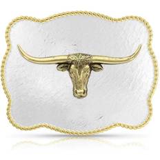 Gold - Women Belts Montana Silversmiths Rippling Waters Longhorn Classic Belt Buckle