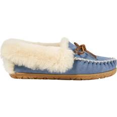 Thong Moccasins L.L.Bean Wicked Good Moccasins Charcoal Blue Women's Shoes Blue