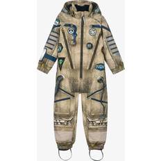 Molo Overaller Molo Boys Golden Astronaut Print Snowsuit Beige month
