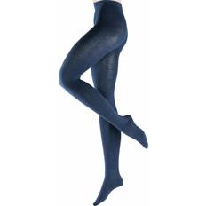 Baumwolle Strumpfhosen Esprit Strumpfhose, blickdicht, für Damen, blau, 42/44