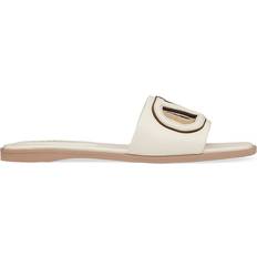 42 - Dame Pumps Valentino Garavani VLOGO CUT-OUT CALFSKIN SLIDE SANDAL Wo IVORY/ANTIQUE BRASS