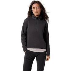 Arc'teryx Women Sweaters Arc'teryx Covert Zip Neck Black Heather II Women's Clothing Black