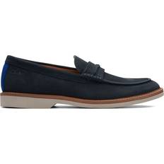 44 ½ - Herren Loafers Clarks Herren Atticus LTSlip Slipper, Navy Suede