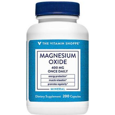 Weight Control & Detox The Vitamin Shoppe Magnesium Oxide Promotes Energy Production, Muscle Relaxation 400 MG