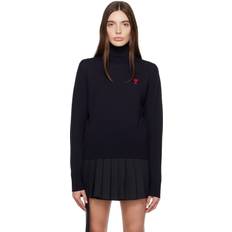 Blue - Turtleneck Sweaters - Women Ami Paris Navy de Cœur Turtleneck