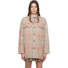 Ami Paris White Jackets Ami Paris Pink & Gray Plaid Jacket