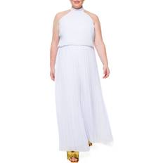 White Jumpsuits & Overalls MEGHAN LA Women's Wild Orchid Pleat Jumpsuit White