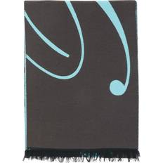 Burberry Women Scarfs Burberry Logo Wool Silk Scarf BROWN