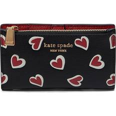 Kate Spade New York Morgan Bow Embellished Saffiano Leather Flap Chain Wallet Black One Size