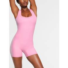 SKIMS Red Shapewear & Under Garments SKIMS Onesie Bodysuit Pink Cotton Rib