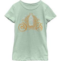 Tops Fifth Sun Girl Cinderella Magical Pumpkin Carriage Graphic Tee Mint