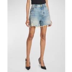 Blau - Damen - Jeansshorts - XXL Balmain Shorts aus Denim blau