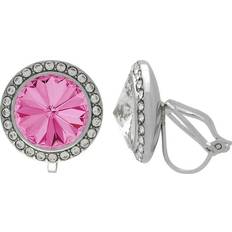 Dreamtime Creations Clip On Earrings - Silver/Pink/Transparent