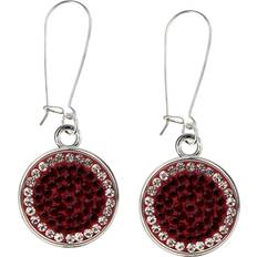 Dreamtime Creations Snap Earrings - Silver/Ruby/Transparent