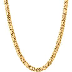 Gold Plated - Women Necklaces Welry Cuban Chain Necklace 7.2mm - Gold