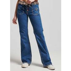 Superdry Jeans Superdry Women's Organic Cotton Vintage Low Rise Slim Flare Jeans Dark Blue 32x30