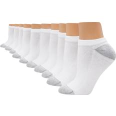 Hanes White Socks Hanes Women's Extended 10pk No Show Socks White 8-12