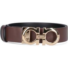 Ferragamo Women Belts Ferragamo 'Gancini' Reversible Belt Brown