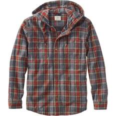 Men's Scotch Plaid Flannel Hooded Shirt, Slightly Fitted