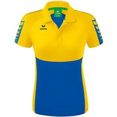 Women - Yellow Polo Shirts Erima Six Wings Short Sleeve Polo Yellow,Blue Woman