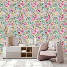 Bed Bath & Beyond Pink Floral Wallpaper Pre-Pasted