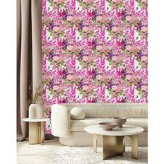 Bed Bath & Beyond Pink Floral Wallpaper Pre-Pasted