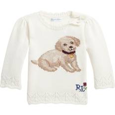 Polo Ralph Lauren Dame - Strikkegensere Polo Ralph Lauren Cream Kids Dog-intarsia Knitted Cotton and Wool-blend Jumper 6-24 Months Months