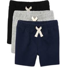 The Children's Place Boy's Pull On Shorts 3-pack - Black/H/T Smoke/New Navy