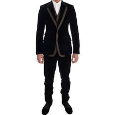Dresser Dolce & Gabbana Blue Velvet Two Button Slim Piece Men's Suit