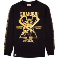 Treningsklær Overdeler Universal Textiles 4 Years, Black/Gold Lego Ninjago Boys Samurai Long-Sleeved T-Shirt