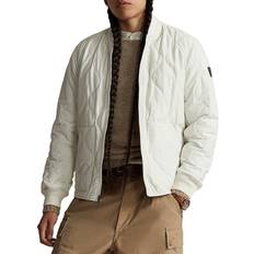 Polo Ralph Lauren White Jackets Polo Ralph Lauren Quilted Bomber Jacket in Clubhouse Cream