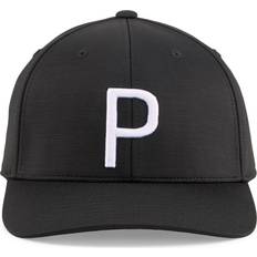 Puma Men Accessories Puma Men's P Cap Black/White Glow ONE_SIZE