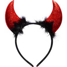 Halloween Crowns & Tiaras Spooktacular Creations Halloween Devil Horns Headband Demon Horns Headwear Red Devil Horns Red Devil Costume Accessories for Halloween Costume Party