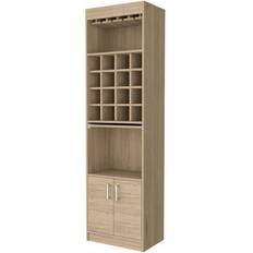 Liquor Cabinets FM FURNITURE Myers Bar with Double Doors, Six Wine Liquor Cabinet